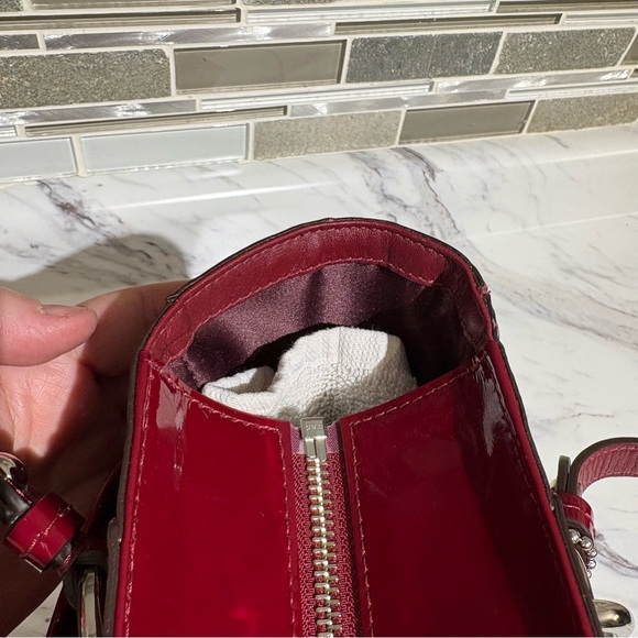 Coach Gallery Embossed Patent Leather monogram tote bag purse - Picture 10 of 16